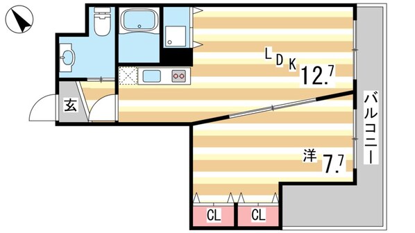 グラージェ三宮の物件間取画像